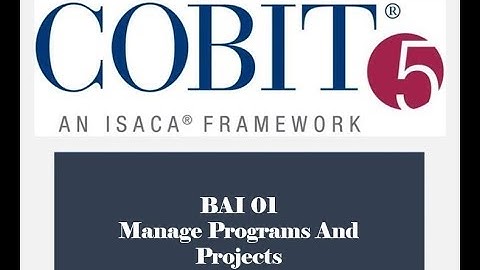 COBIT Processes - BAI01 - Manage Programs & Projects 1