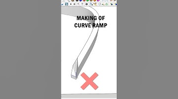 Curve ramp sketch up #sketchuptutorial  #sketchup  #sketchupplugins