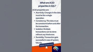 What are ACID properties in SQL? #shorts