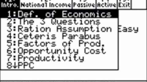 Economics -Step by Step - on the TI89