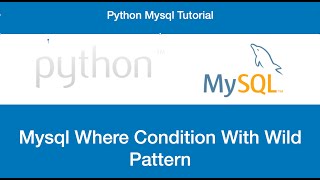 Python-mysql | where condition with wild pattern