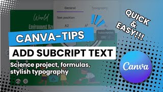 ❤️ NAVIGATE: How to Subscript in Canva | Solution