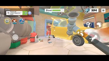I am Cat Mobile Garage - Level 9 Fix the Car damage with hammer Walkthrough 