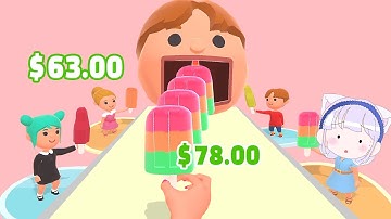 [Mobile Game] Make Rainbow Ice Cream! Popsicle Stack