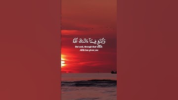 سورة القصص الآية 76 و 77 بصوت القارئ سعود الشريم