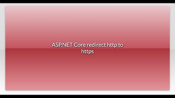 ASP.NET Core redirect http to https