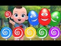 Surprise egg Supermarket Song | Five Little Monkeys Jumping On The Bed | Nursery Rhymes Kindergarten