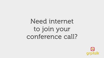 grptalk Audio Conferencing - No Internet Dependency