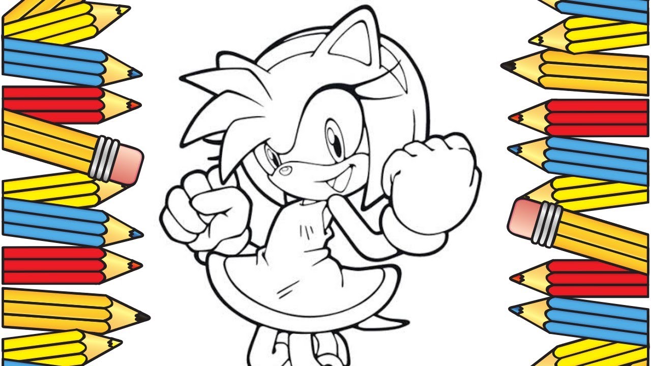 Colorindo SONIC AMY ROSE TAILS e KNUCKLES Coloring SONIC THE HEDGEHOG  desenhos coloridos crianças 