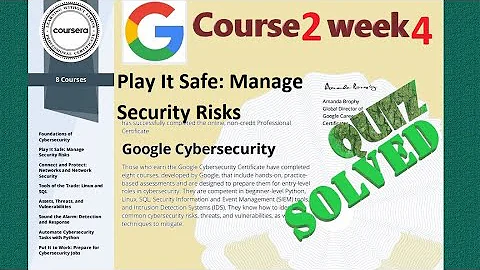 Answers|Play It Safe: Manage Security Risks|course 2 week 4  |solved|Google Cyber Security| Coursera