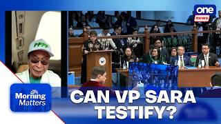 Details Panelo: VP Sara cannot be compelled to testify | Morning Matters Guide