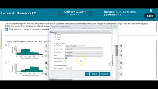 Math 14 HW 2.2.9-T Use a frequency distribution to construct a histogram using StatCrunch