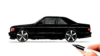 Как нарисовать Мерседес W126