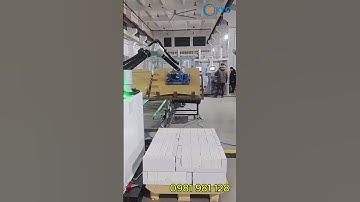 Cobot tự động xếp thùng lên pallet #cobot  #robotcongtac #intechgroup #palletizingrobot