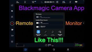 How to control and monitor the Blackmagic Camera App using a second device. screenshot 1