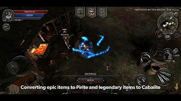 ANIMA 2020 Converting epic and legendary items to pirite and cabalite