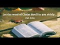 Let the word of christ dwell in you richly