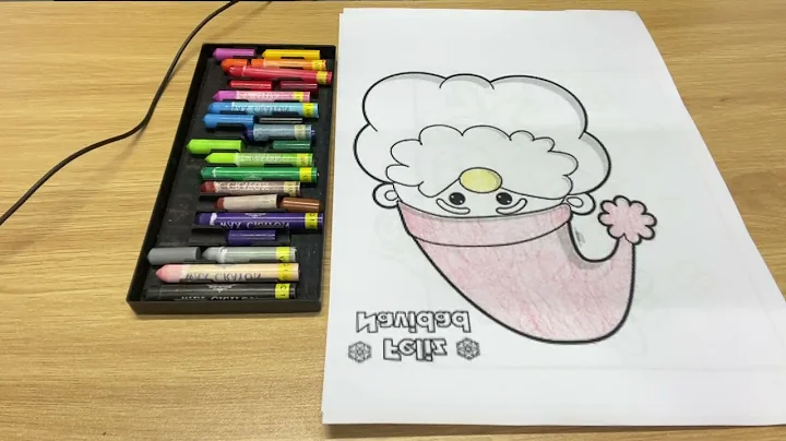 Instructions for coloring Santa Claus in the snow