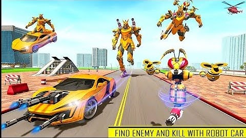 BEE ROBOT TRANSFORM  | ANDROID ios Gameplay  | Chari Games