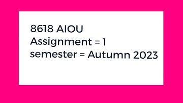 8618 assignment no 1 solved autumn 2023 | bed assignment autumn 2023 | #8618 #aiousolveassignments