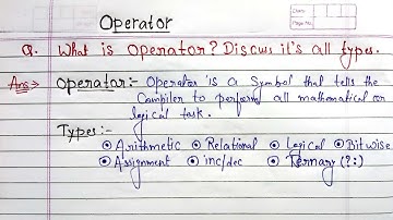 Operators in C language in hindi | what is operator? Discuss it