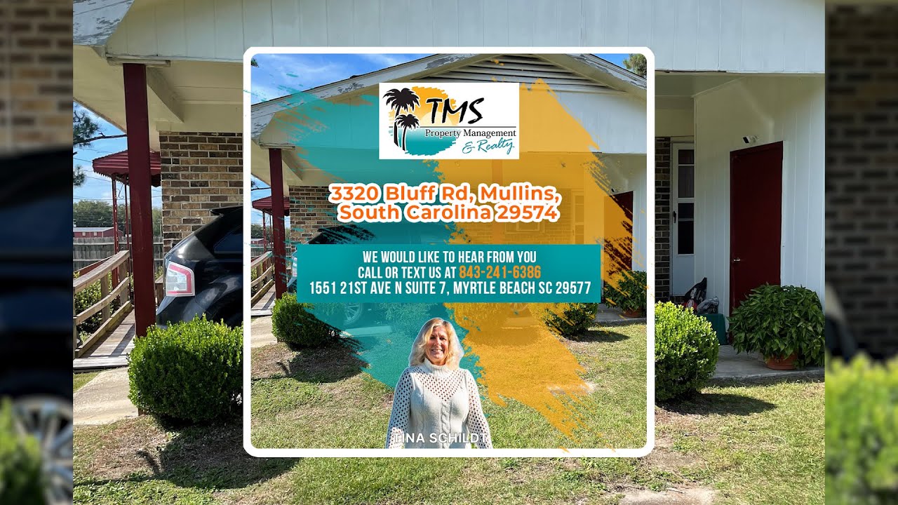 3320 BLUFF RD, MULLINS, SC 29574 TMS PROPERTY MANAGEMENT AND REALTY YouTube