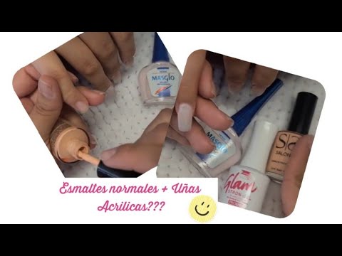 Esmaltes Normales en Uñas Acrilicas??? se puede?? ❣💅🙈🤪🤞