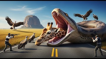 “Heroic Rescue Team Battles Giant Python to Save a Helpless Mother Giraffe 🐍❤️”