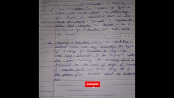 Characteristics of computers #basiccomputer #computerknowledge #computereducation #shorts #short