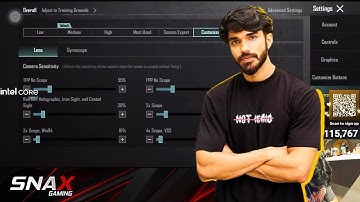 🎯 "Snax Gaming Sensitivity – Zero Recoil Settings BGMI 3.9"
