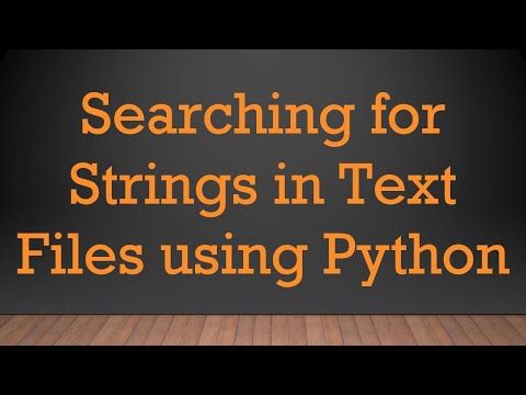 Searching for Strings in Text Files using Python