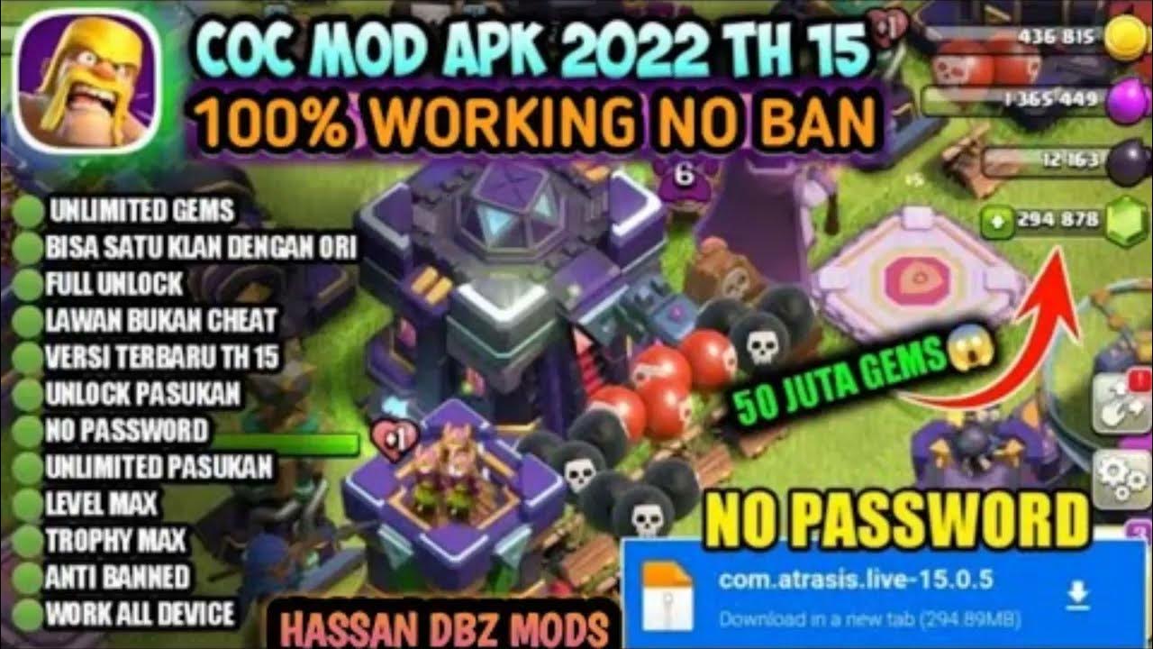 COC MOD APK 2022 DOWNLOAD CHEAT CLASH OF CLANS 15 0 3 HACK UNLIMITED PLENIXCLASH UPDATE TH