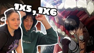 ATTACK ON TITAN 1x05, AND 1x06 (REACTION)