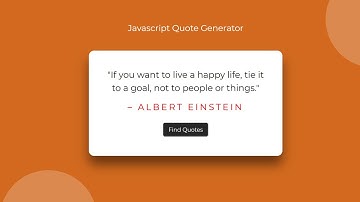 How to Create a Random Quotes Generator in HTML CSS & JavaScript