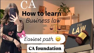 How to learn business law 😀 | CA foundation | #cafoundation #businesslaw 