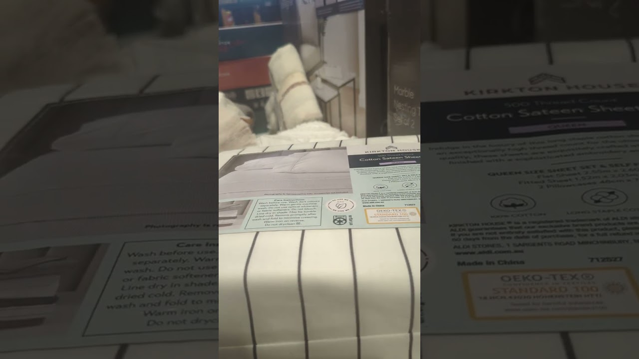 nice bed sheets and quilt cover in ALDI Australia