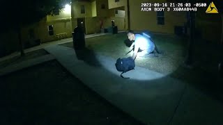 SAPD bodycam video shows moments leading up to officer shooting robbery suspect in back