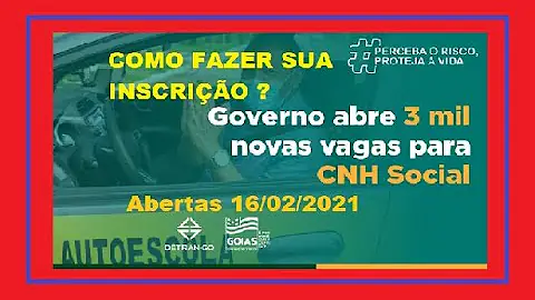 Como fazer a inscrição para CNH Social?