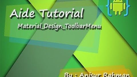 Aide Tutorial # 5_Material_Design_ToolBarMenu