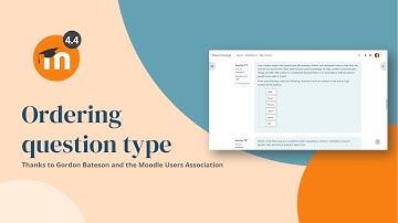 Ordering question type in Moodle 4.4