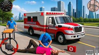 Ambulance City Rescue Simulator 3D Game - 911 US Emergency Ambulance Driving 3D - Android Gameplay screenshot 5