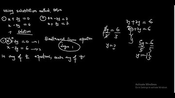 How to Solve Simultaneous Equations Using Substitution Method | Step-by-Step Example