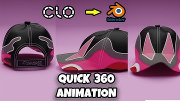 Quick 360 Animation on Blender for Clo3d Cloth Design