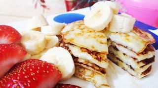 بان كيك الموز.. حلو في أقل من 3دقايق..Banana pancakes are sweet in less than 3 minutes
