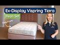 Vispring King Size - CLEARANCE - Ex-Showroom - Plush Pink Achilles Headboard and Tiara Superb Divan Bed Video1