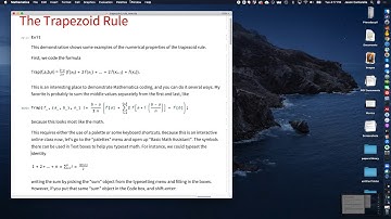 Trapezoid Rule Demonstration (part 1)