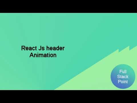 Header Animation in React js React js Animation React Spring Animation ...