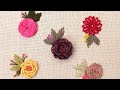 5 basic flower embroidery for beginners  hand embroidery tutorial for beginners  gossamer