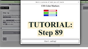freeCodeCamp | Learn CSS color markers: step 89