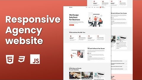 Responsive Business agency website using HTML,  CSS and JavaScript